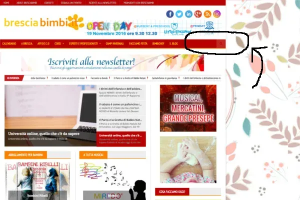 Cosa succede su Bresciabimbi? lente-ingrandimento-menu