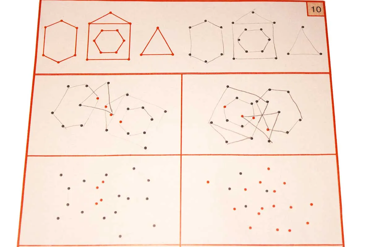 Unire in puntini sulla carta per unire i puntini nella mente schema-puntini-attivalamente