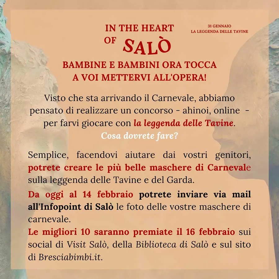 La leggenda delle Tavine di Salò Concorso maschere delle tavine