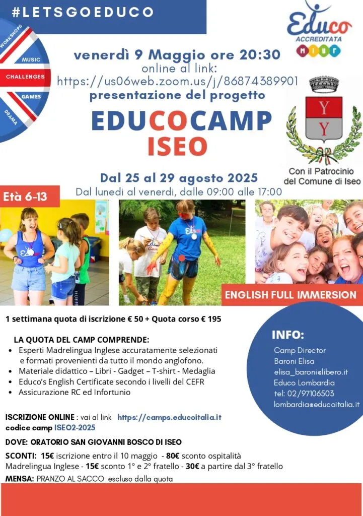 English Summer Camp a Iseo